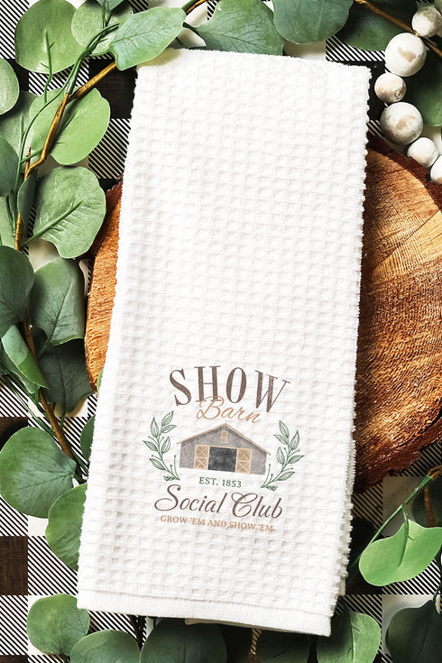 Show Barn Social Club Waffle Kitchen Towel