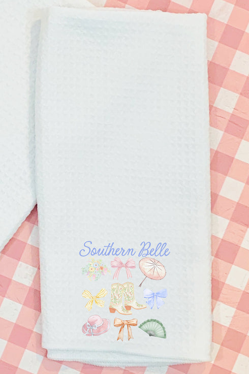 Southern Belle Summer Waffle Kitchen Towel
