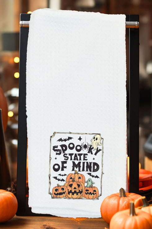 Spooky State Of Mind Waffle Kitchen Towel
