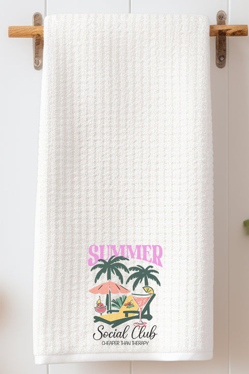 Summer Social Club Waffle Kitchen Towel