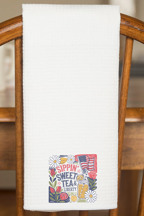 Sweet Tea & Liberty Waffle Kitchen Towel