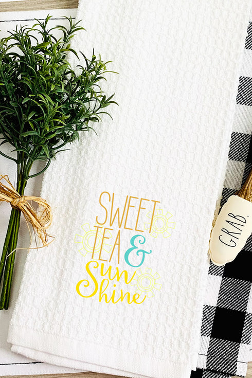 Sweet Tea And Sunshine Waffle Kitchen Towel
