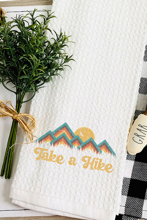 Take A Hike Waffle Kitchen Towel