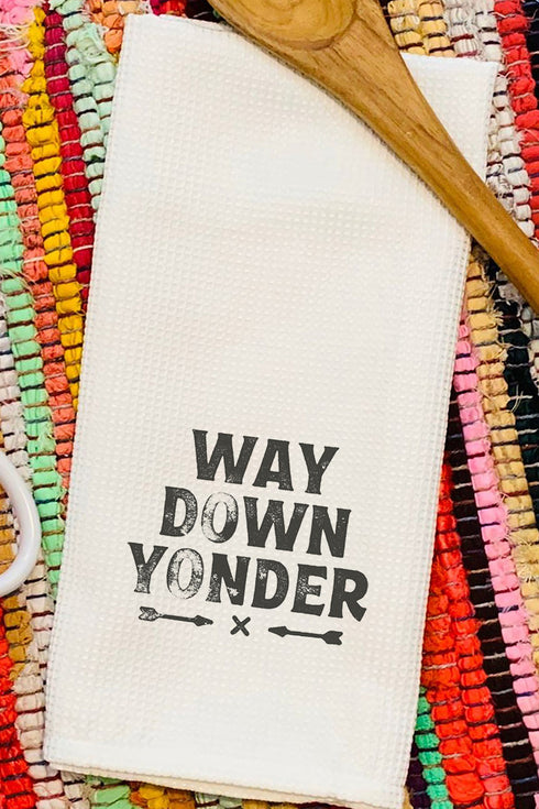 Way Down Yonder Waffle Kitchen Towel
