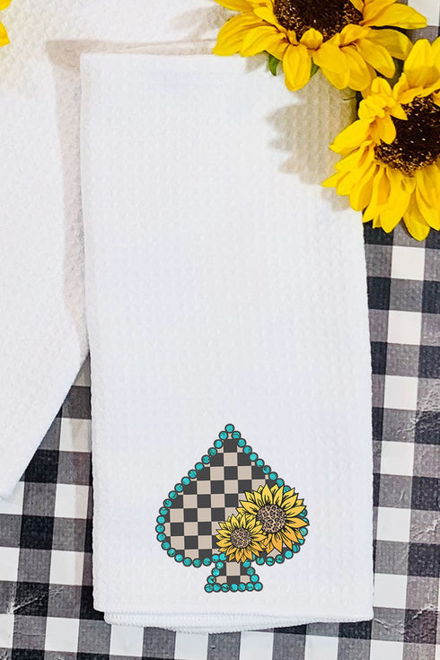 Wildflower Edge Waffle Kitchen Towel
