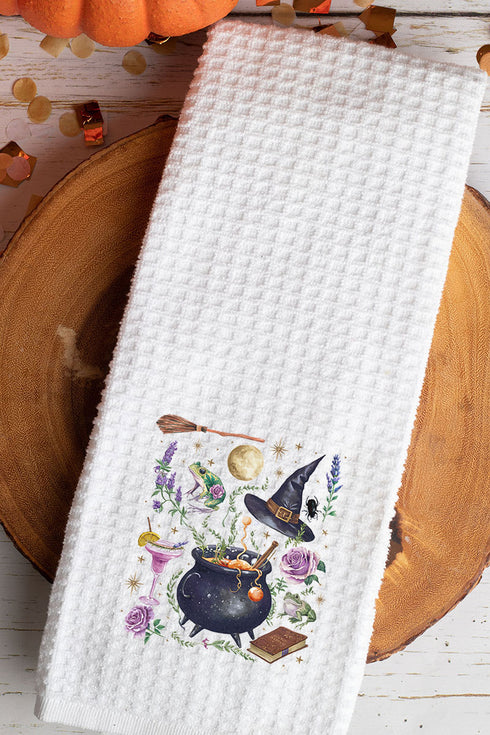 Witches Brew Waffle Kitchen Towel