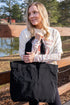 Black Shoreview Side Cinched Tote Bag
