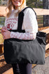 Black Shoreview Side Cinched Tote Bag