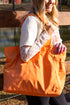 Orange Shoreview Side Cinched Tote Bag