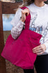 Raspberry Shoreview Side Cinched Tote Bag
