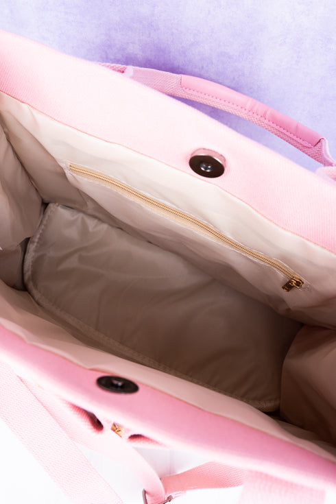 Pink Laurel Bay Small Canvas Tote