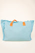 Summer Rope Text Blue Canvas Tote