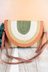 Coastal Chic Olive Straw Envelope Crossbody Clutch