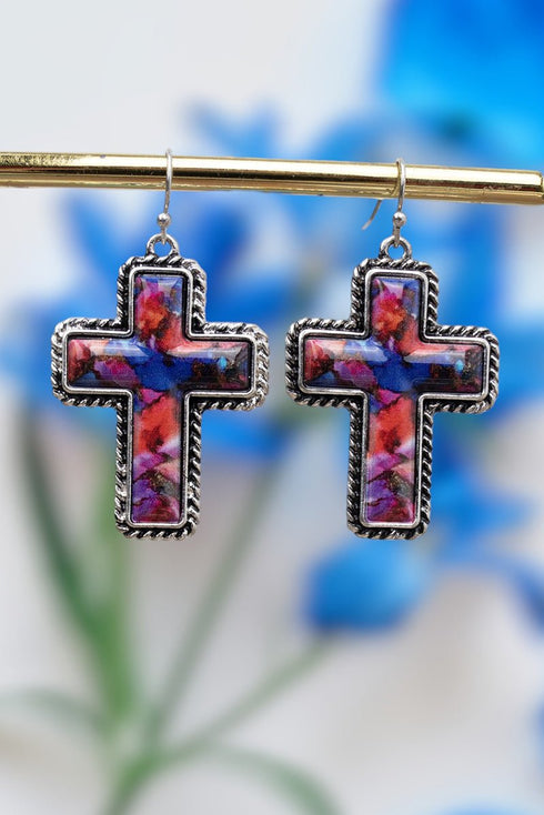 Sunday Sunset Silvertone Earrings