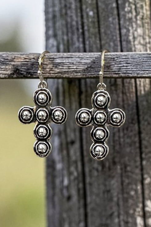 Outlaw Grace Silvertone Earrings