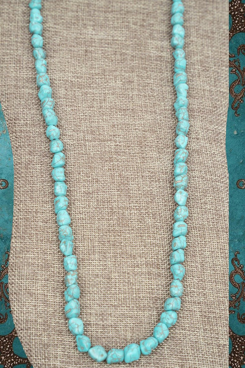 Turquoise Sonora Stone Long Necklace