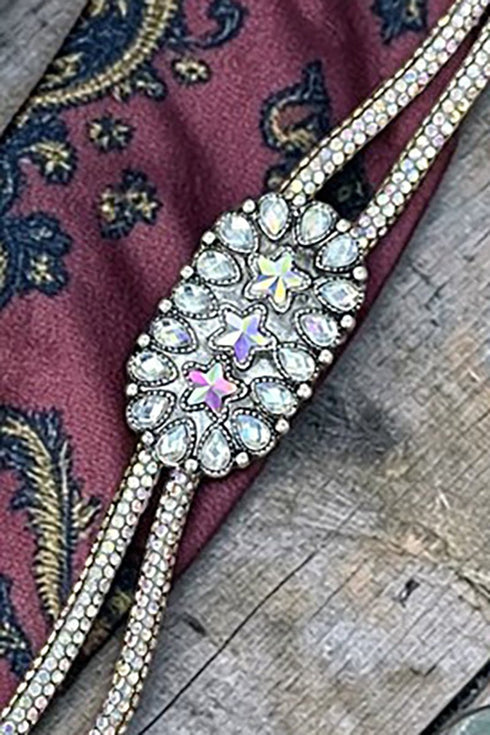 Sierra Starlight Iridescent Crystal Bolo Necklace