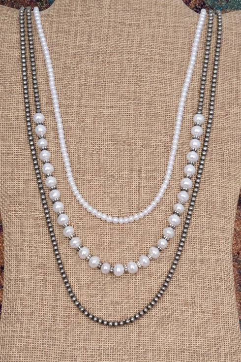Shadow Canyon Pearl Layered Necklace