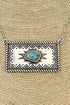 Turquoise Taos Trails Silvertone Necklace