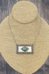 Turquoise Taos Trails Silvertone Necklace
