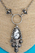 Howlite Desert Grace Silvertone Necklace