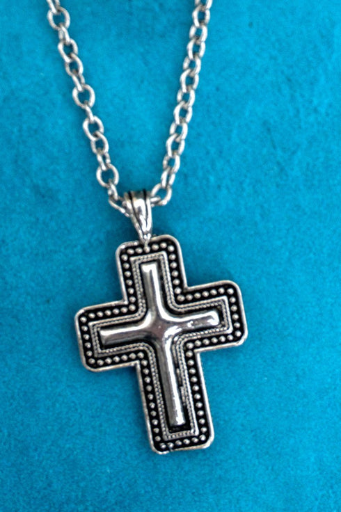 Mesa Faith Silvertone Necklace