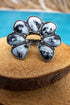 Desert Night Silvertone Stretch Ring