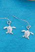 Waikiki Turtles & Shells Silvertone Charm Necklace and Earring Set