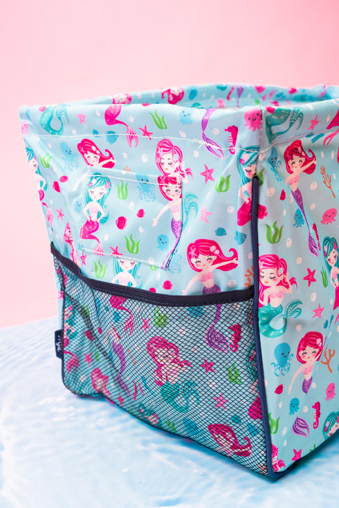 Shell We Dance Collapsible Haul-It-All Basket with Mesh Pockets