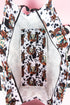 Corpus Christi Cow Utility Tote with Black Trim