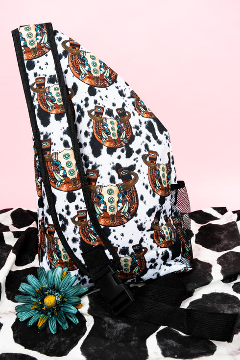 Corpus Christi Cow Sling Backpack