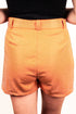 Saturday Shimmer Orange Crystal Belted Shorts