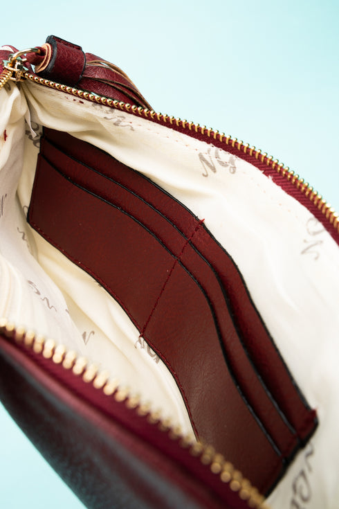 Red Fairleigh Fringe Bangle Clutch