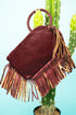 Red Fairleigh Fringe Bangle Clutch