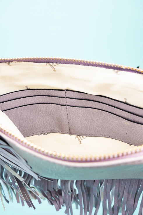 Violet Fairleigh Fringe Bangle Clutch