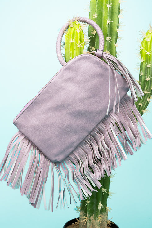 Violet Fairleigh Fringe Bangle Clutch