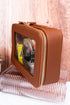 Clear The Way Brown Faux Leather Toiletry Case