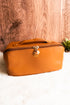 Morning Ready Brown Large Expandable Cosmetic Bag