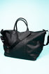 Black Faux Leather Weekender