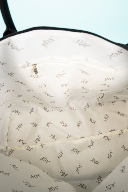 Black Faux Leather Weekender