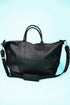 Black Faux Leather Weekender