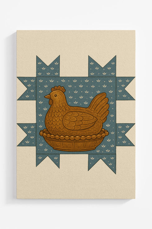 Homestead Hen Ready To Frame Canvas Print