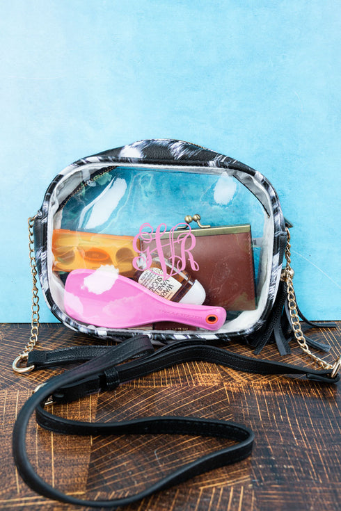 Cow-lifornia Dreaming Faux Leather Clearview Crossbody