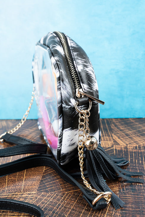 Cow-lifornia Dreaming Faux Leather Clearview Crossbody