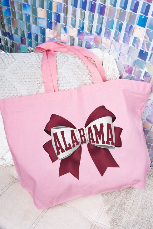 Alabama Girly Canvas Jumbo Tote