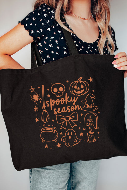 All Things Spooky Canvas Jumbo Tote