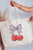 America Cherries Canvas Jumbo Tote