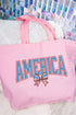 America Bow Canvas Jumbo Tote