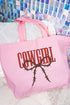 Barbed Wire Cowgirl Canvas Jumbo Tote