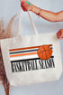 Basketball Season Canvas Jumbo Tote